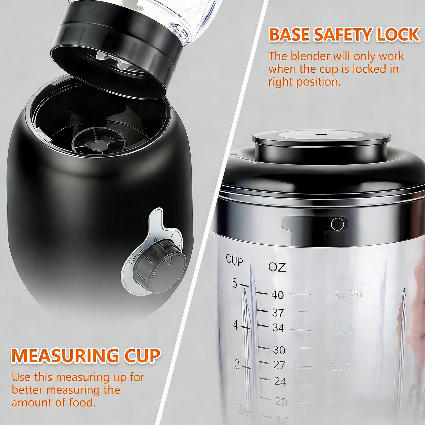 New 700W Smoothie Countertop Blender with 40oz Cup for Shakes and Smoothies