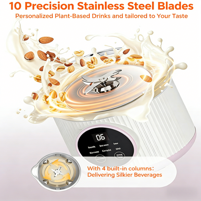 6-in-1 Soy Milk Maker Blender, Nut Milk Maker Machine 27OZ, Automatic Soybean Machine