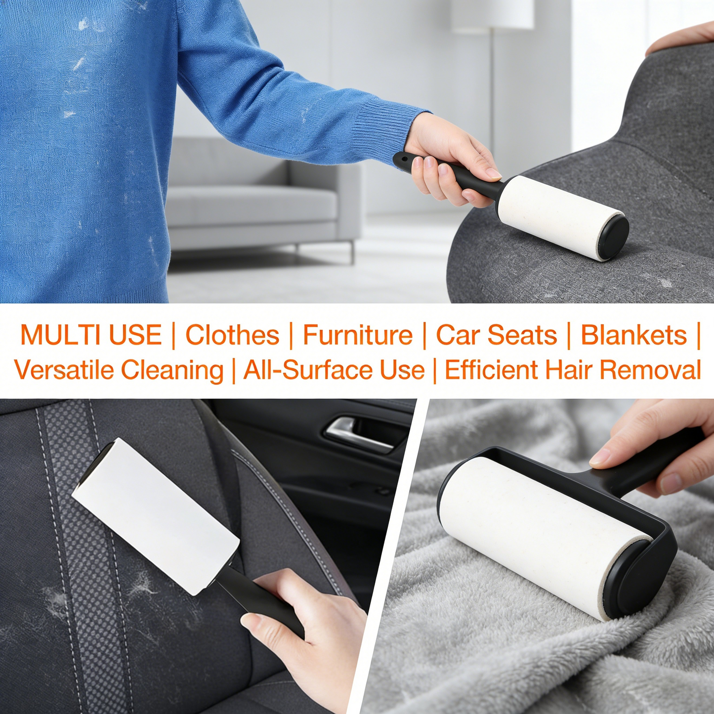 Lint Rollers for Pet Hair, Sticky, Remover for Couch, Clothes Furniture and Carpet