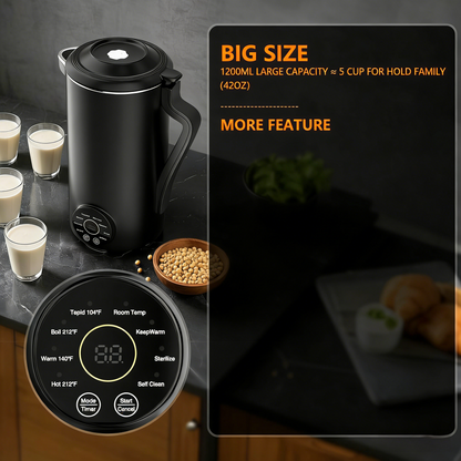 Nut Milk Maker Machine, Automatic Nut Milk Maker for Almond Homemade Milk