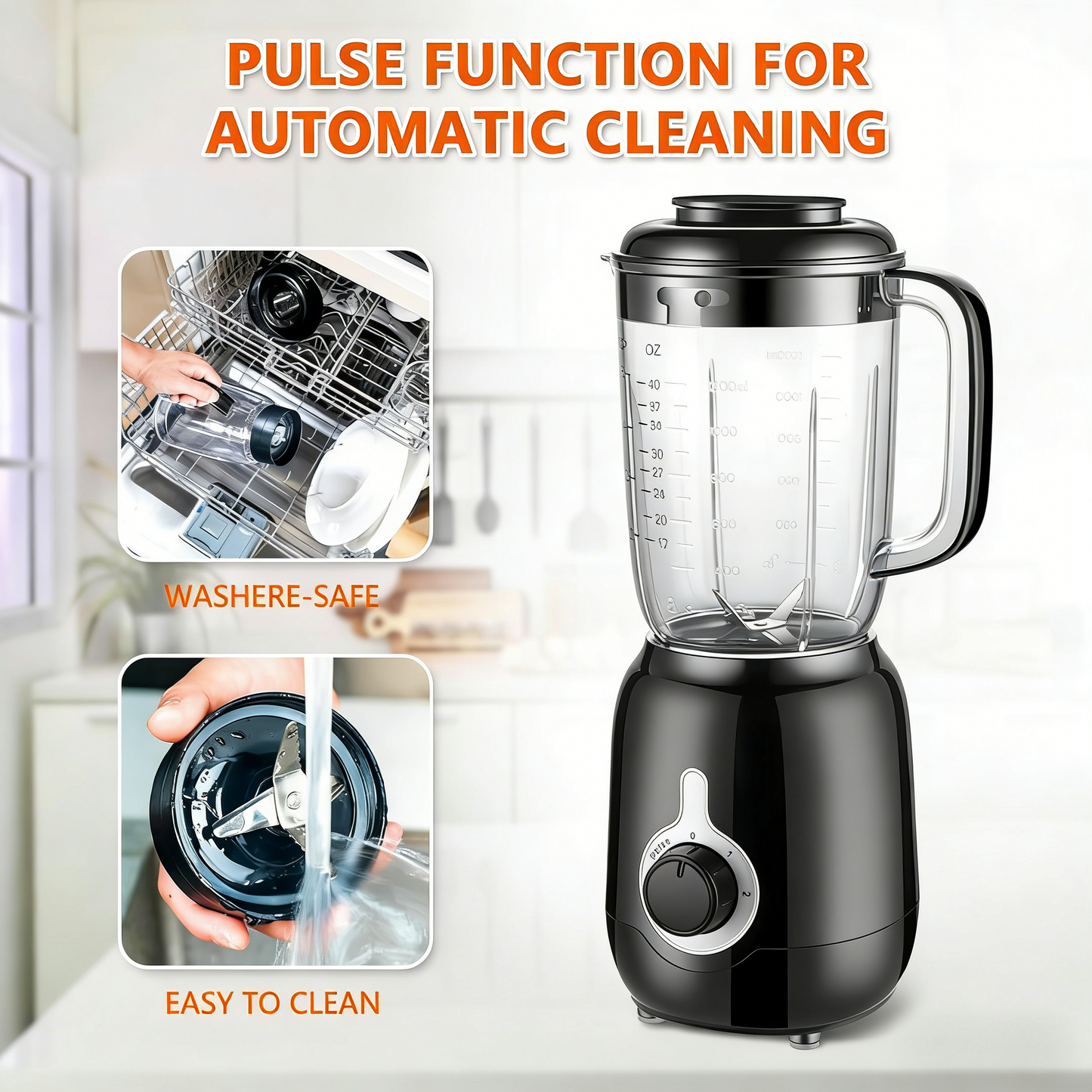 New 700W Smoothie Countertop Blender with 40oz Cup for Shakes and Smoothies