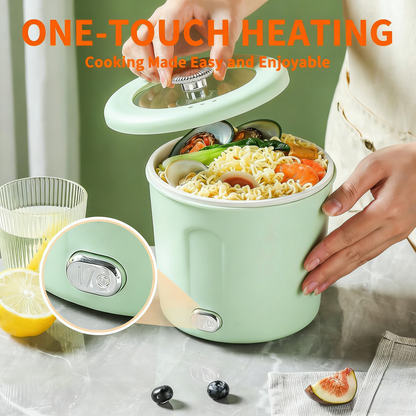 Hot Pot Electric, 1L Mini Ramen Cooker, 450W Rapid Noodles Cooker, Multifunctional Electric Pot for Cooking Pasta