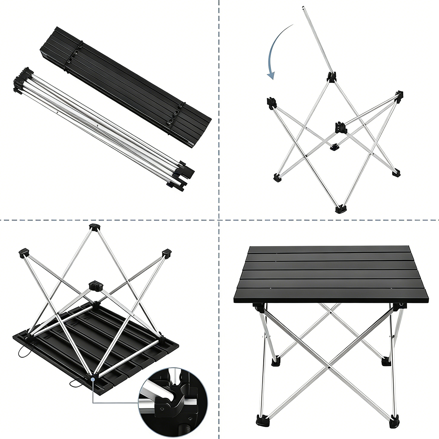 Ultralight Portable Folding Camping Table with Carry Bag