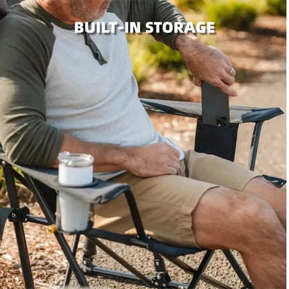 Instant Open Spring-Action Folding Rocking Chair for Outdoor