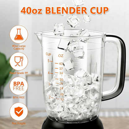New 700W Smoothie Countertop Blender with 40oz Cup for Shakes and Smoothies