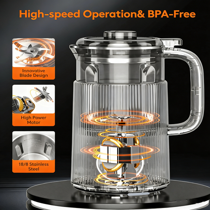 6-in-1 Soy Milk Maker Blender, Nut Milk Maker Machine 27OZ, Automatic Soybean Machine